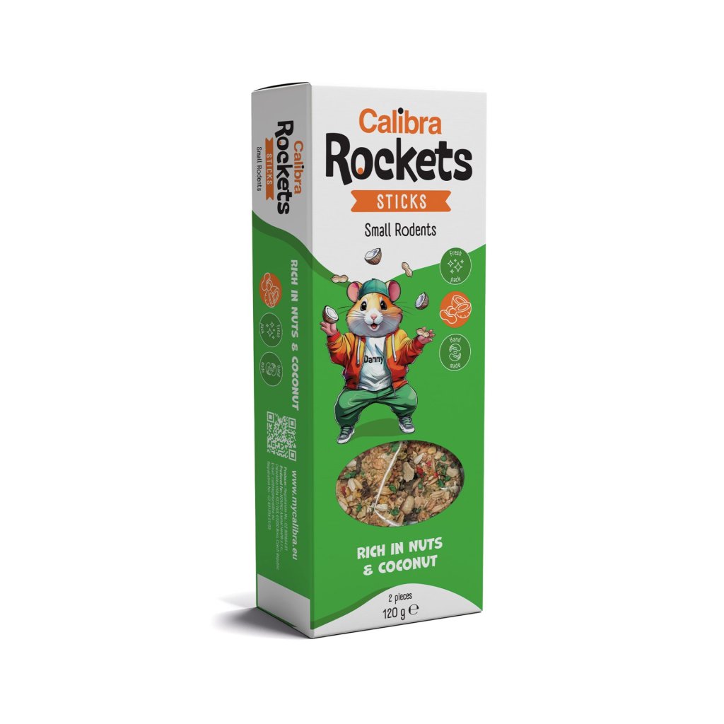 Rodent Rocket Calibra Rockets sticks for small rodents with peanuts and coconut | Calibra